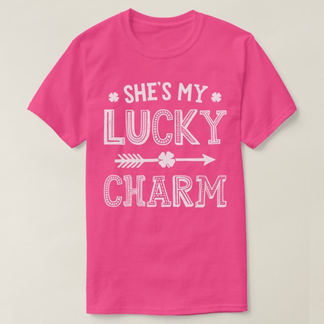 St patricks day Par Shes My Lucky Charm Matchi T Shirt (Design framsida)