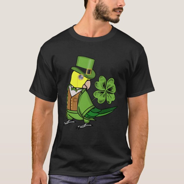 St patricks day Parrot I Dubbla Gult med Amaz T Shirt (Framsida)