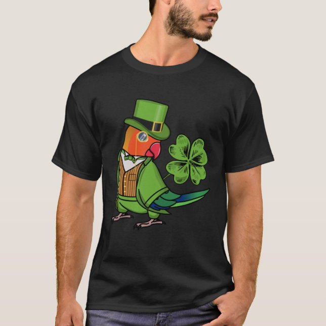 St patricks day Parrot I Fischers Lovebird T Shirt (Framsida)