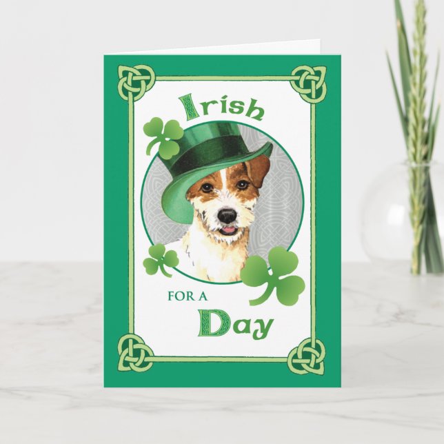 St. Patrick's Day Parson Russell Terrier Kort (Framsida)