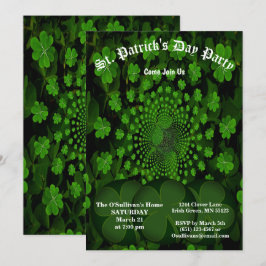 St patrick's day Party 4 Löv Klöver Kaleidoskop Inbjudningar