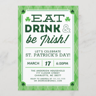 St. Patrick's Day Party bjudan Inbjudningar