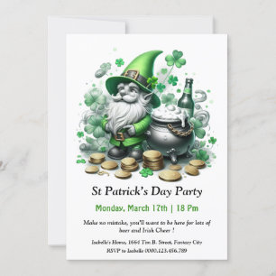 St. Patrick's Day Party bjudande in - massor av öl Inbjudningar