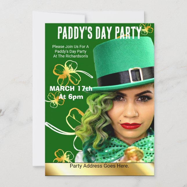 St. Patrick's Day Party-inbjudan Inbjudningar (Framsida)