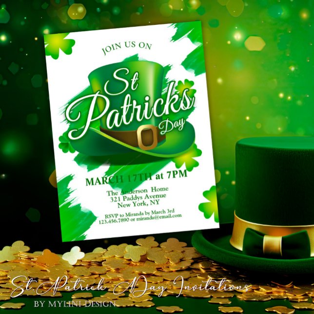 St. Patrick's Day Party Inbjudan Vykort (Skapare uppladdad)