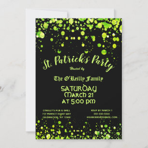 St patrick's day Party Inbjudningar