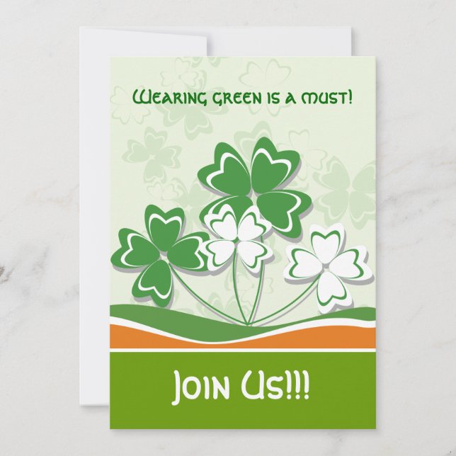 St. Patrick's Day Party-inbjudningar Inbjudningar (Framsida)