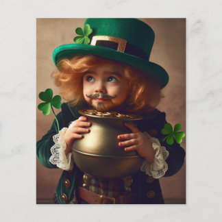 St patrick's day Party Irish Child Pot of Guld Flygblad