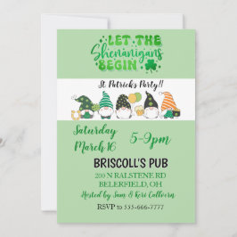St. Patrick's Day Party platt inbjudan