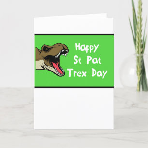 St patrick's day - passande Trex dag för lyckligSt Helgkort