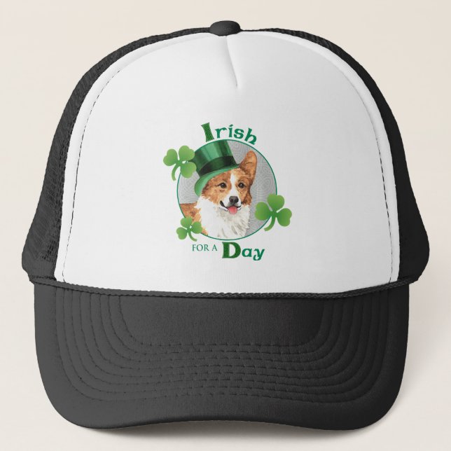 St. Patrick's Day Pembroke Welsh Corgi Keps (Framsida)
