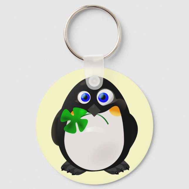 St. Patrick's Day Penguin Nyckelring (Framsida)