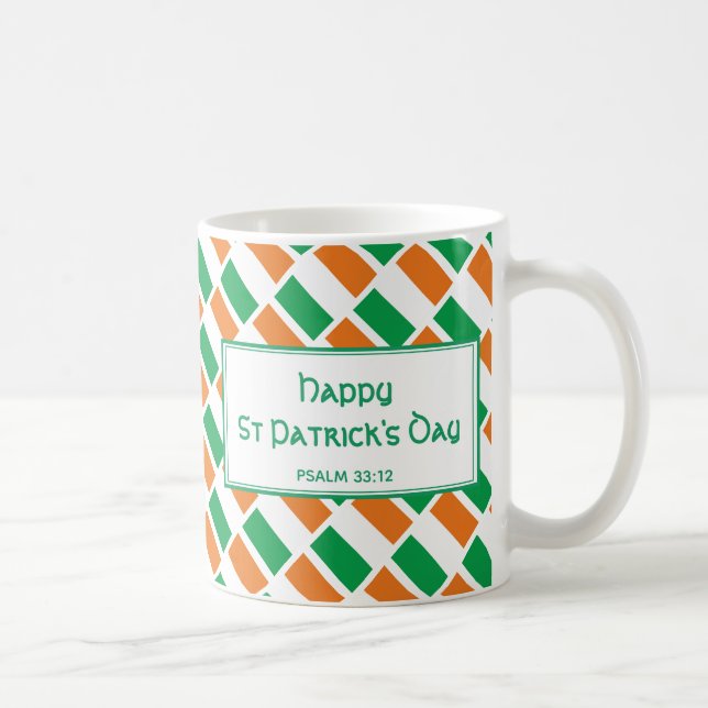 ST PATRICK'S DAY Personlig Christian IRISH FLAGGA Kaffemugg (Höger)
