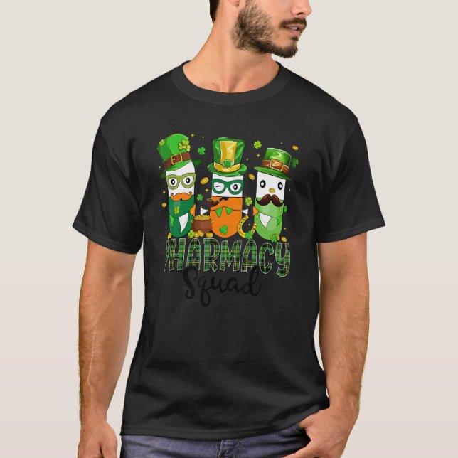 St Patrick's Day Pharmacy Squad Matching Pharmacis T Shirt (Framsida)