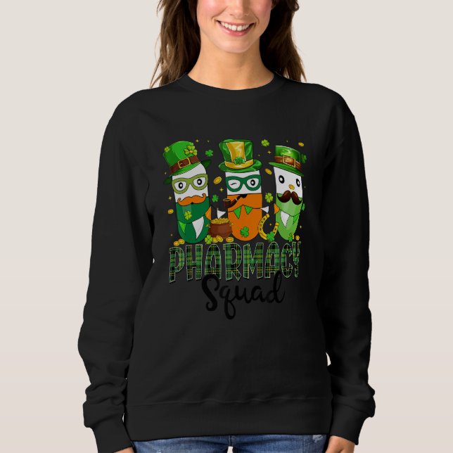 St Patrick's Day Pharmacy Squad Matching Pharmacis T Shirt (Framsida)
