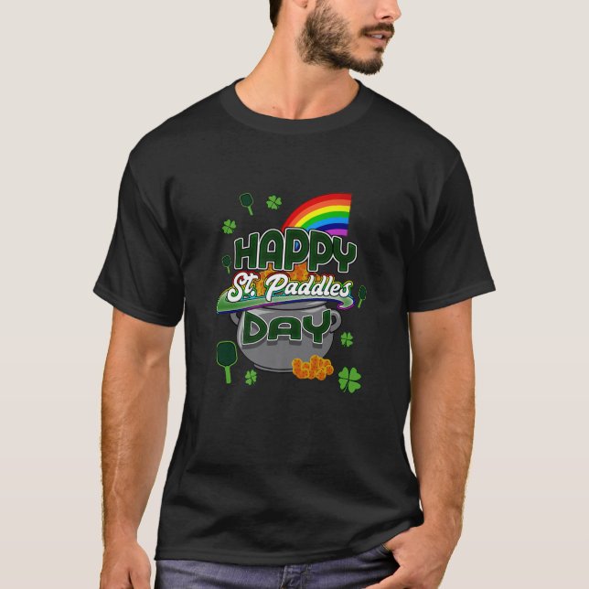 St patricks day Pickleball Paddle T Shirt (Framsida)