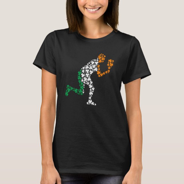 St Patricks Day Pickleball Player Irish C T Shirt (Framsida)