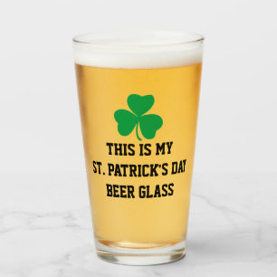 ST PATRICKS DAY PILSNER PINT BEER GLASS GLASKOPP