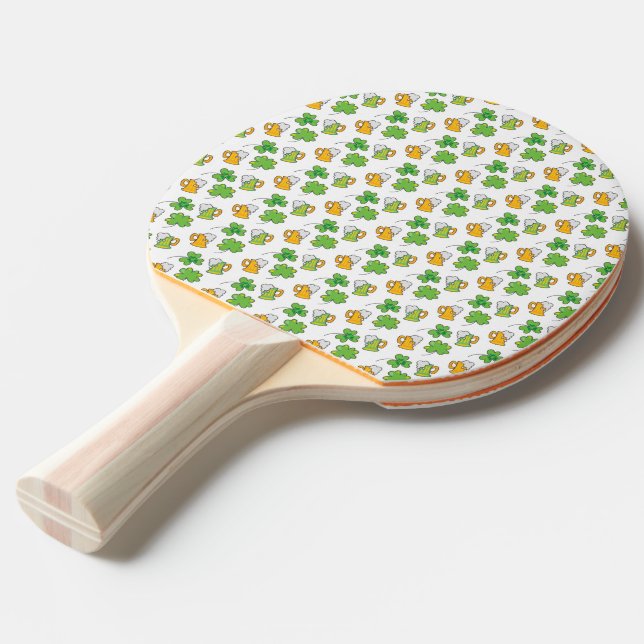 St. Patrick's Day Ping Pong Paddle Pingisracket (Frontvinkel)