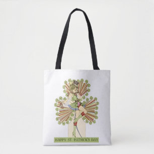 St. Patrick's Day Pinupptjej vintage Tygkasse