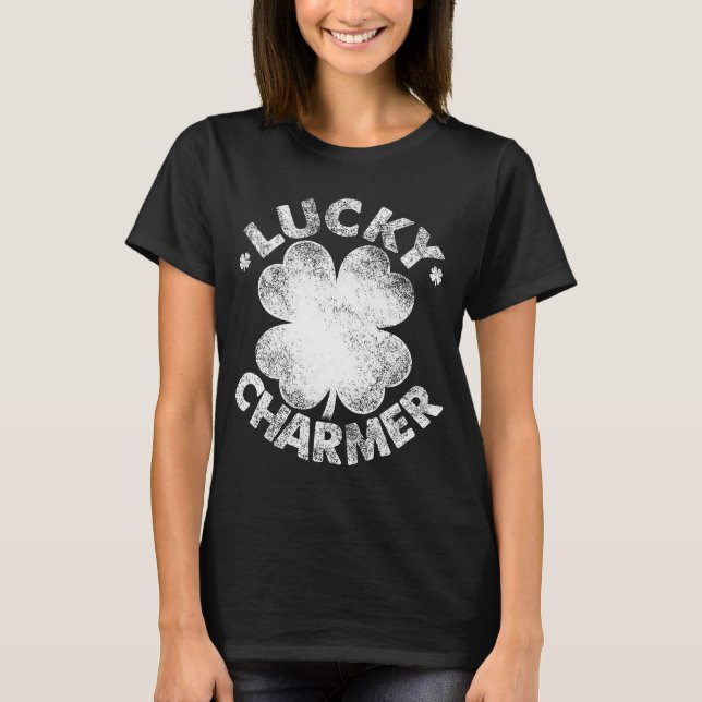 St Patricks Day Pojkar Flickor Barn Lucky Charmer  T Shirt (Framsida)
