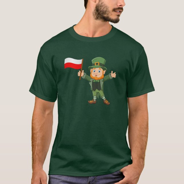 St. Patricks Day Polska T-Shirt (Framsida)