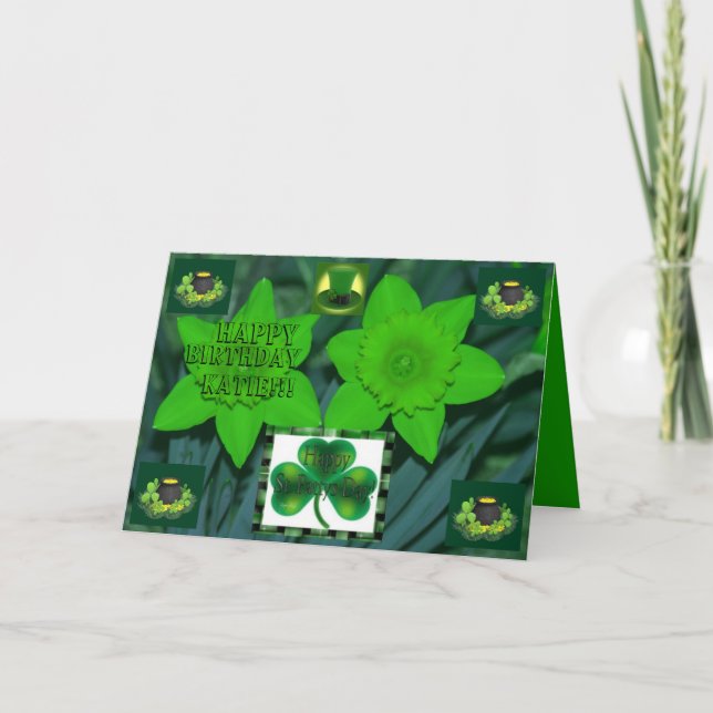 St patrick's day Pot av Guld-födelsedagen Kort (Framsida)