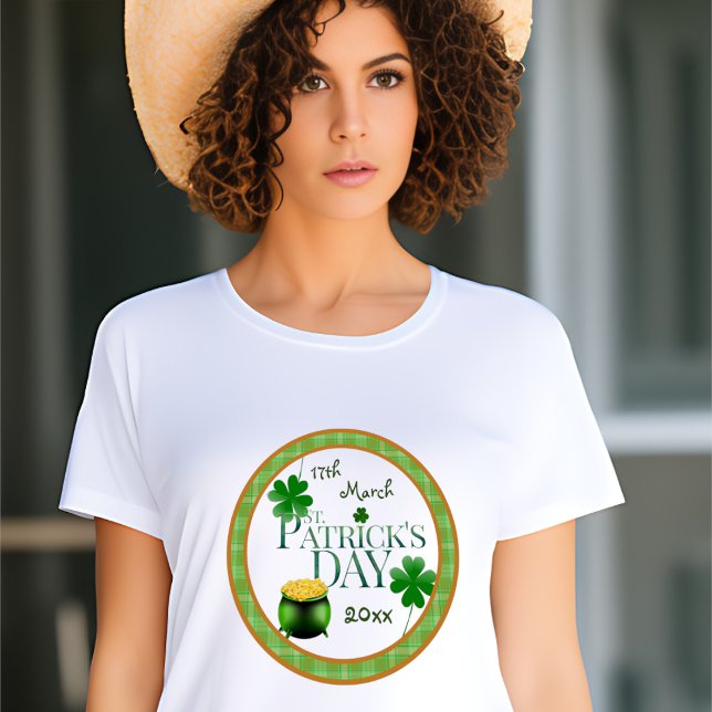 St Patricks Day Pot o' Gold Shamrock T Shirt (Skapare uppladdad)