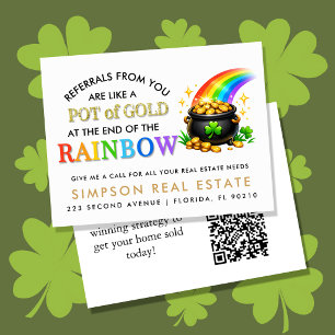 St. Patrick's Day Pot of Gold Fastighetsreferens Meddelande Vykort