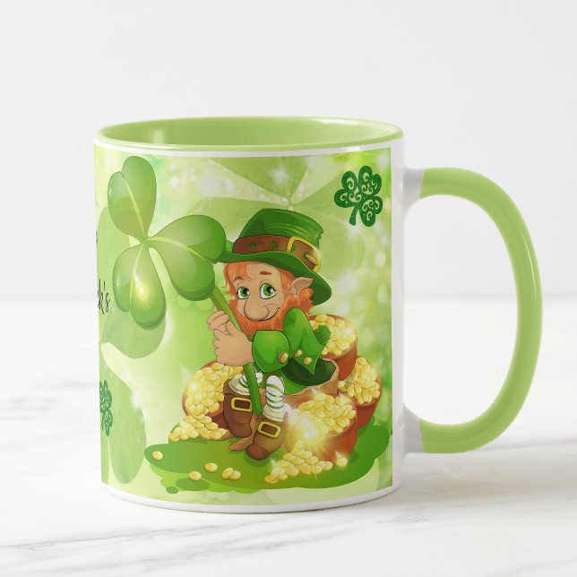St. Patrick's Day Pot of Guld Leprechaun Coffee Mugg (Skapare uppladdad)