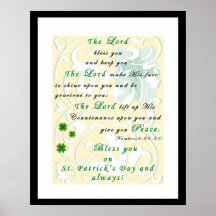 St. Patrick's Day Prayer Bluting Poster