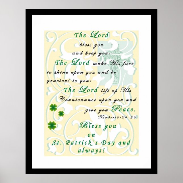 St. Patrick's Day Prayer Bluting Poster (Framsidan)