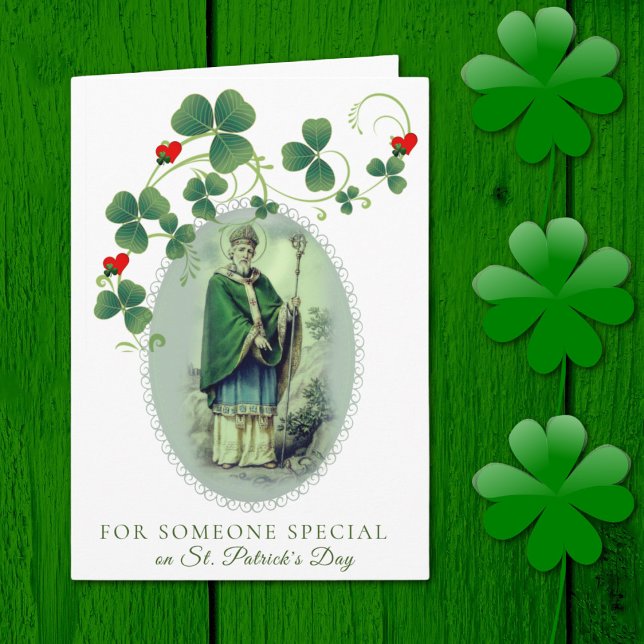 St. Patrick's Day Prayer Bluting Religiösa Kort (Skapare uppladdad)