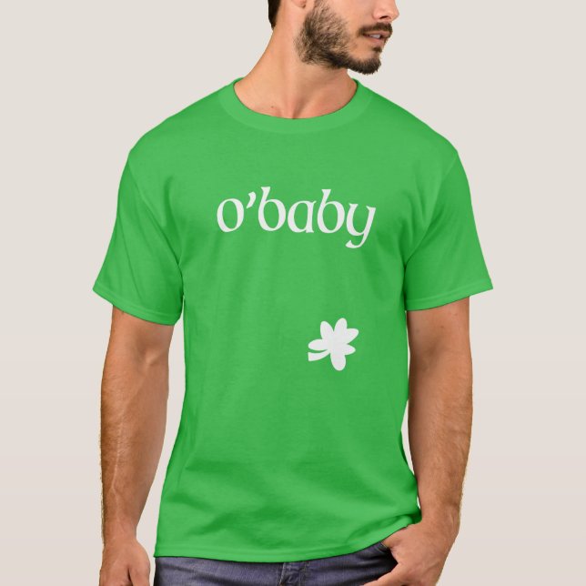 St. Patrick's Day Pregnancy Announcement O'baby St T Shirt (Framsida)