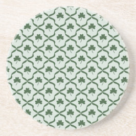 St. Patrick's Day Preppy Shamrock Clover Lattice  Underlägg