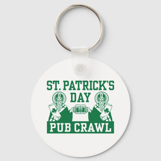 St. Patrick's Day Pub Crawl Nyckelring (Framsida)