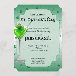 St. Patricks Day Pub Crawl Party-inbjudan Inbjudningar