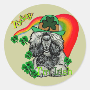 St patrick's day Pudel Runt Klistermärke