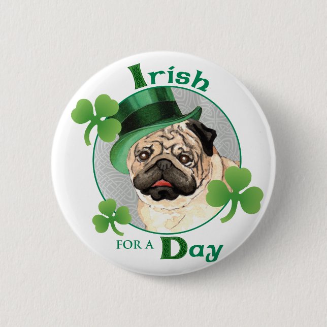 St. Patrick's Day Pug Knapp (Framsida)