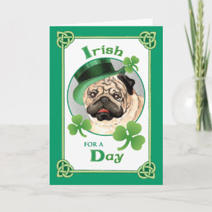 St. Patrick's Day Pug Kort