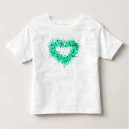 St. Patrick's day | Putsfärg glittrande hjärta T Shirt