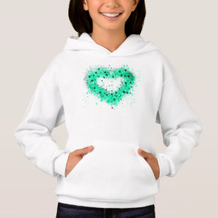 St. Patrick's day Putsfärg glittrande hjärta T Shirt