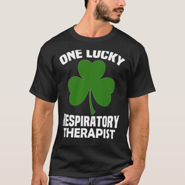 St patrick's day pyjamas One Lucky RT Respiratory T Shirt (Framsida)
