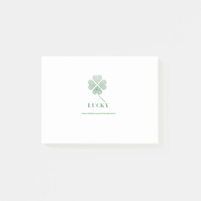 St patrick's day Quarantine Firande 2021 Post-it Block (Framsida)