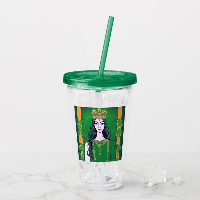 St patrick's day Queen Take Away Mugg (Baksida Ice)
