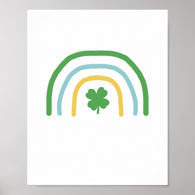 St patricks day Rainbow Irish Shamrock Poster (Framsidan)