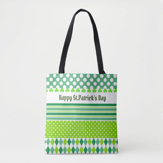 St. Patrick's Day Rand Tote Tygkasse (Framsida)