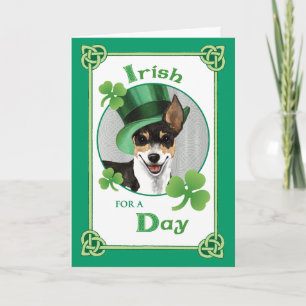 St. Patrick's Day Råtta Terrier Kort