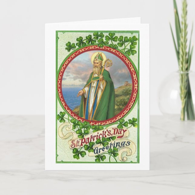 St. Patrick's Day religiösa hälsningar Kort (Framsida)