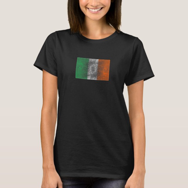 St Patricks day Retro Ireland flagga Patriotic Iri T Shirt (Framsida)